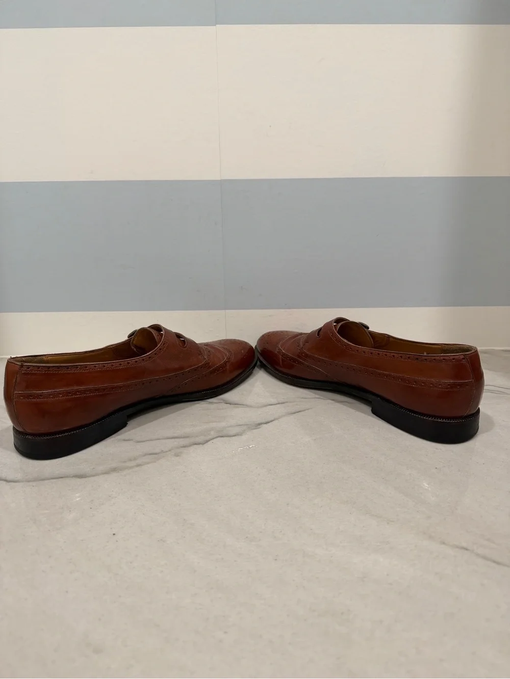 Mezlan Men's Brown Double Monk Wingtip Leather Shoes Geneva Made in Spain size 9